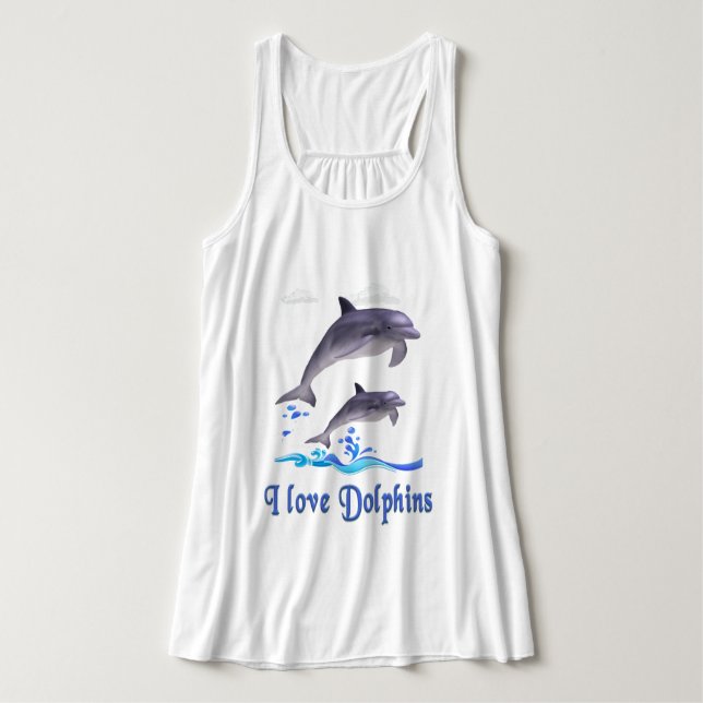 Dolphin Love Singlet (Design Front)