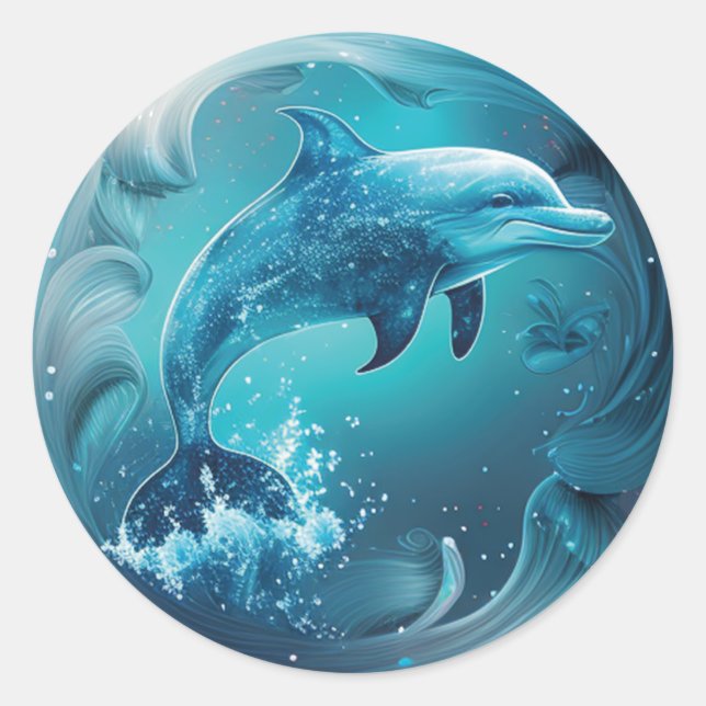 Dolphin Lover  Classic Round Sticker (Front)