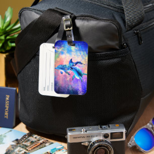 Dolphin Luggage Tag - Custom Text Name