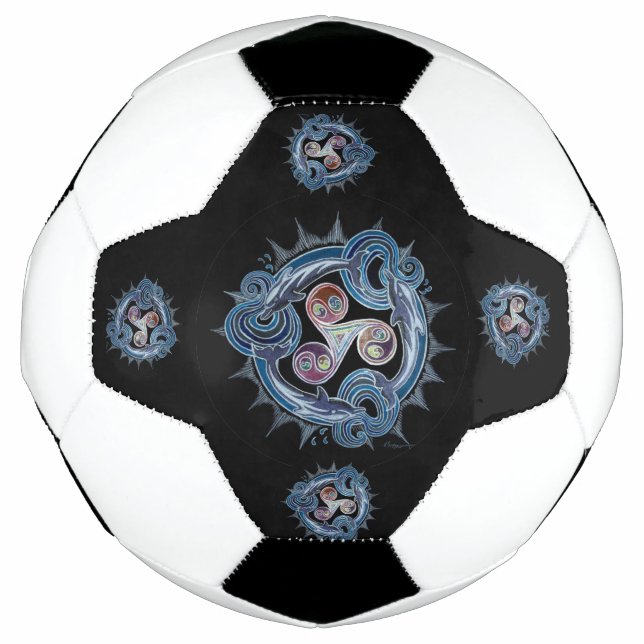 Dolphin Mandala Soccer Ball (Front)