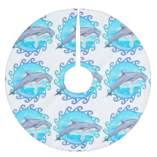 Dolphin Maori Sun Brushed Polyester Tree Skirt