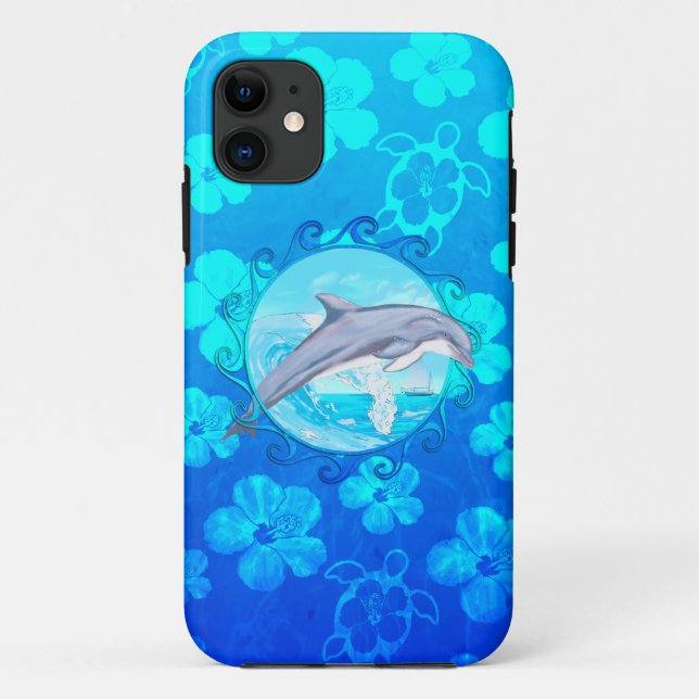 Dolphin Maori Sun Case-Mate iPhone Case (Back)