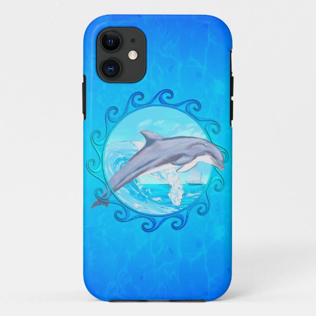 Dolphin Maori Sun Case-Mate iPhone Case (Back)