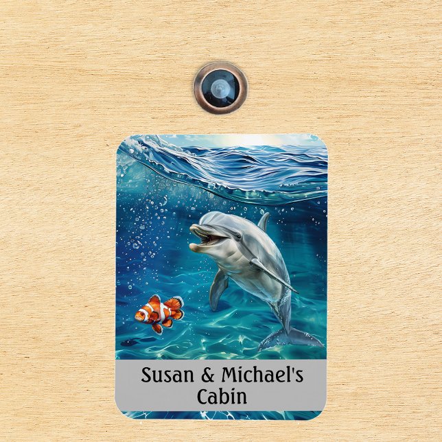 Dolphin Ocean Personalised Sea Magnet (Creator Uploaded)
