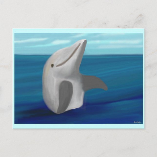 Dolphin Ocean Postcard (Front)