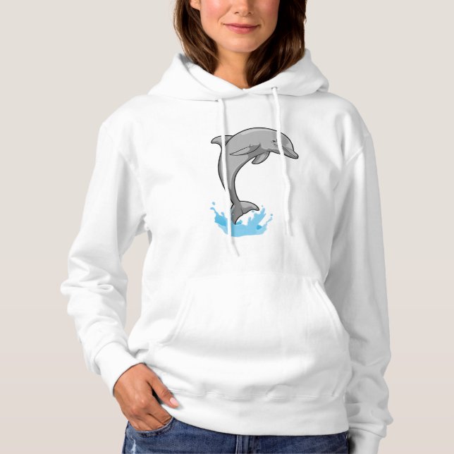 Dolphin over Water Hoodie (Front)