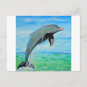 Dolphin Painting Postcard