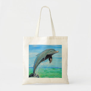 Dolphin Painting Tote Bag