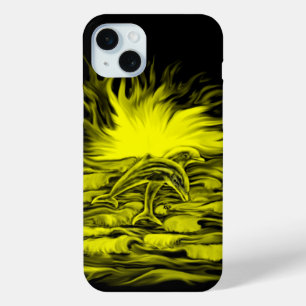 Dolphin pair in the Sunshine iPhone 15 Mini Case