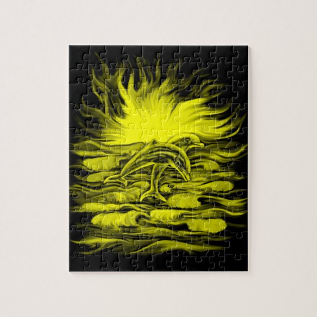 Dolphin pair in the Sunshine Jigsaw Puzzle (Vertical)