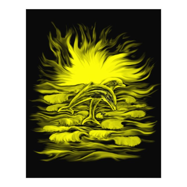 Dolphin pair in the Sunshine Photo Print (Front)