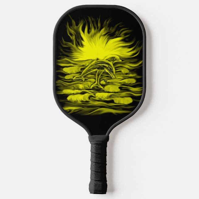 Dolphin pair in the Sunshine Pickleball Paddle (Back)