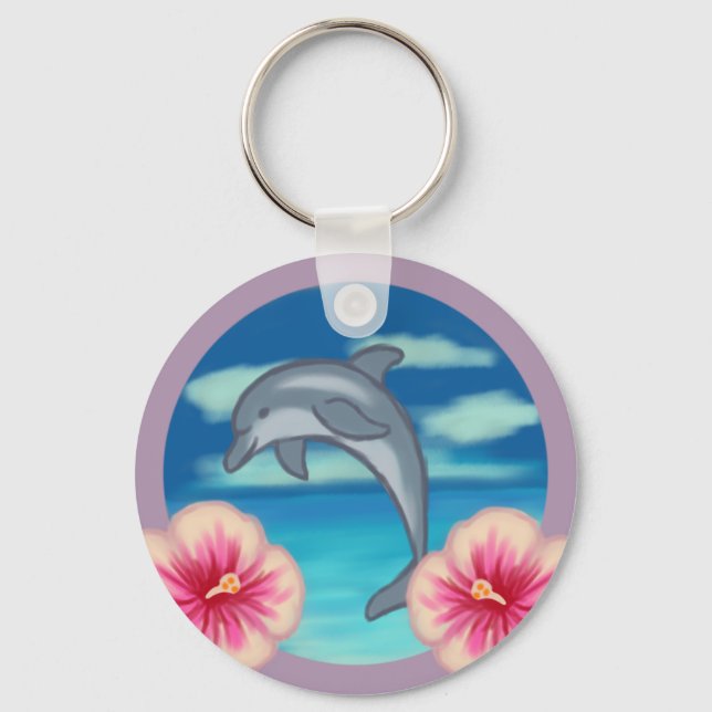 Dolphin Paradise Key Ring (Front)