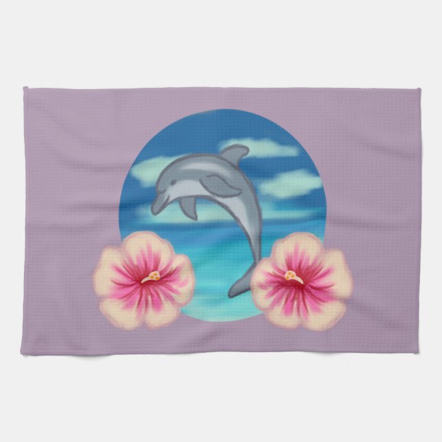 Dolphin Paradise Tea Towel (Horizontal)