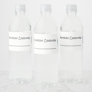 Dolphin Party Kids Personal Water Bottle Label