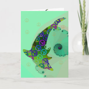 Dolphin Peace Friday Shell Greeting Card