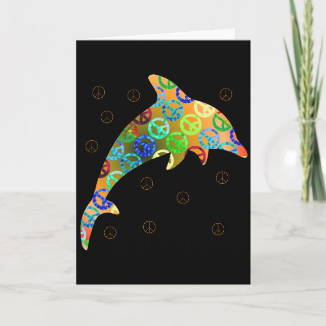 Dolphin Peace Sunday Greeting Card (Front)