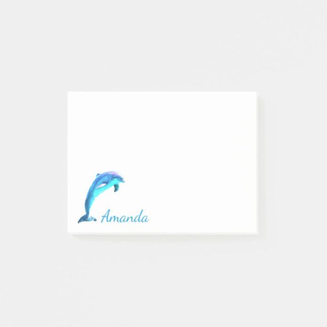 Dolphin Personalised Post-it Notes (Front)