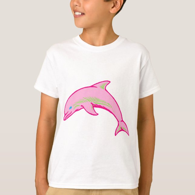Dolphin Pink & Green T-Shirt (Front)