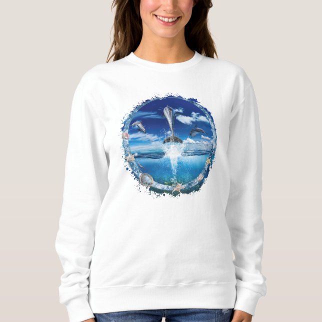 Dolphin Pod Cast Party Sweatshirt (Front)