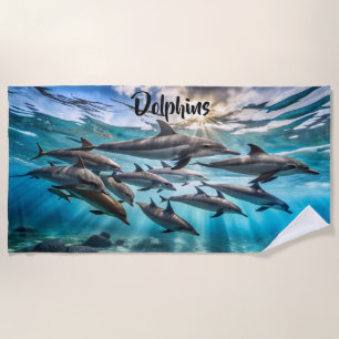Dolphin Pods Beach Towel