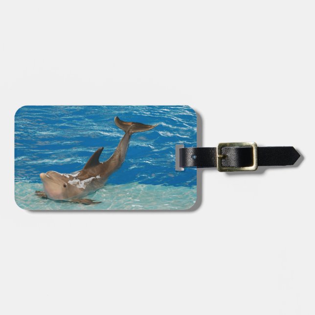 Dolphin Pose Luggage Tag (Front Horizontal)