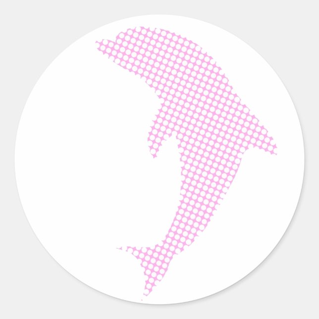 Dolphin preppy clean simple ocean marine   classic round sticker (Front)