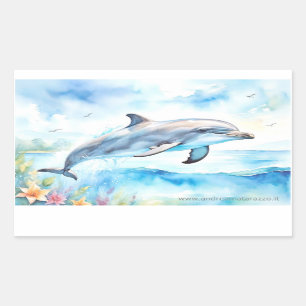 Dolphin Rectangular Sticker