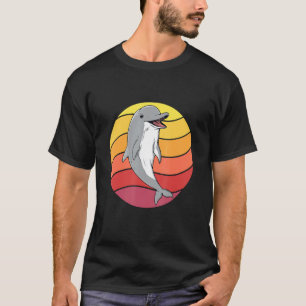 Dolphin Retro Sunset Dolphins T-Shirt
