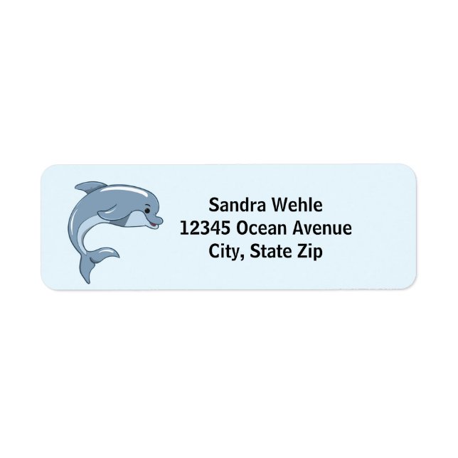  Dolphin Return Address Label (Front)