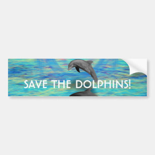 Dolphin Rising Bumper Sticker