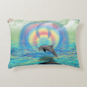 Dolphin Rising Decorative Cushion