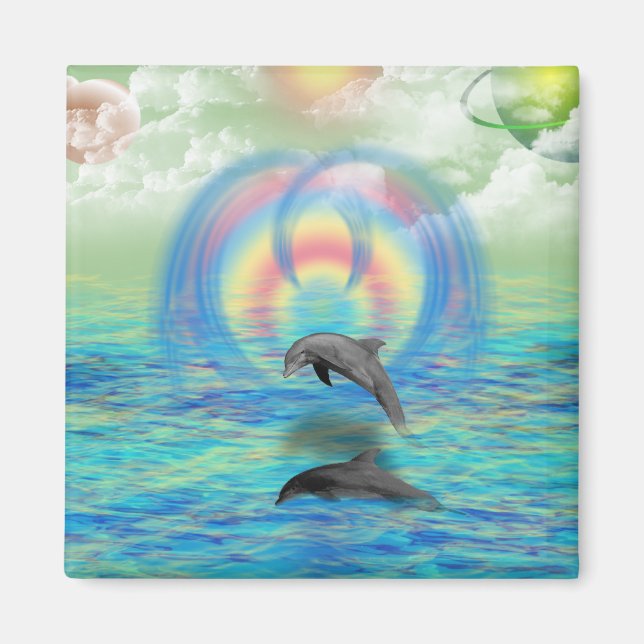 Dolphin Rising Magnet (Front)