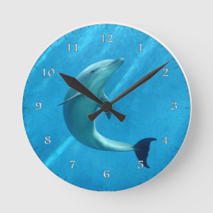 Dolphin Round Clock
