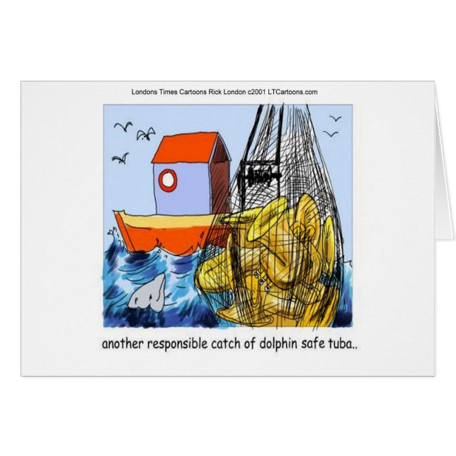 Dolphin-Safe Tuba Funny (Front Horizontal)