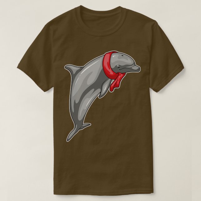 Dolphin Scarf T-Shirt (Design Front)