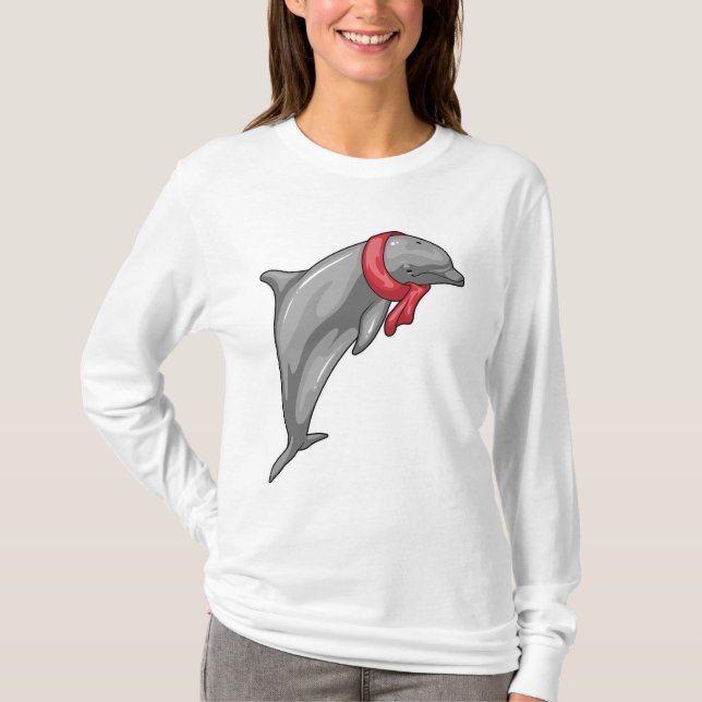 Dolphin Scarf T-Shirt (Front)