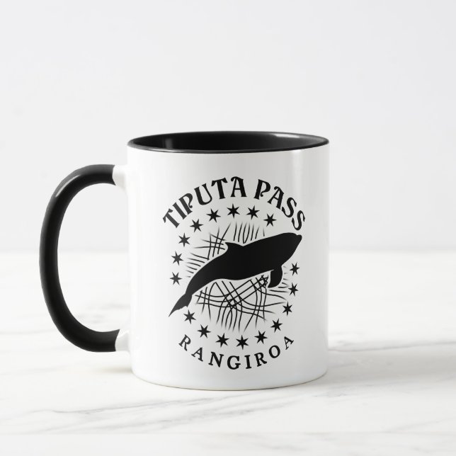 Dolphin Scuba Diving Rangiroa Lagoon - Tiputa Pass Mug (Left)