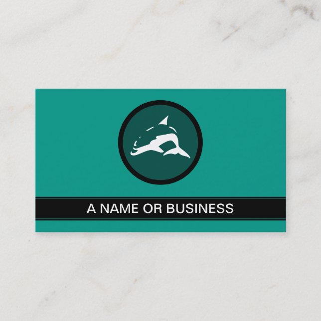 dolphin sea green bubble business card (Front)