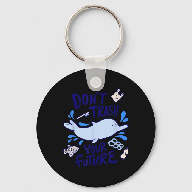 Dolphin Seas Environmental Protection Climate Chan Key Ring (Front)
