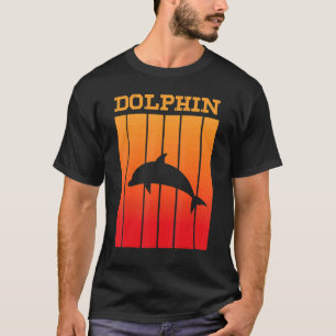 Dolphin Shadow Silhouette At Sunset T-Shirt