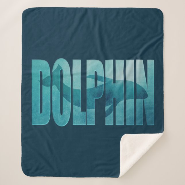 dolphin sherpa blanket (Front)