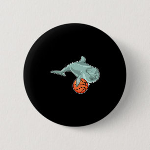 Dolphin Sketll Player Sketll Sports  6 Cm Round Badge