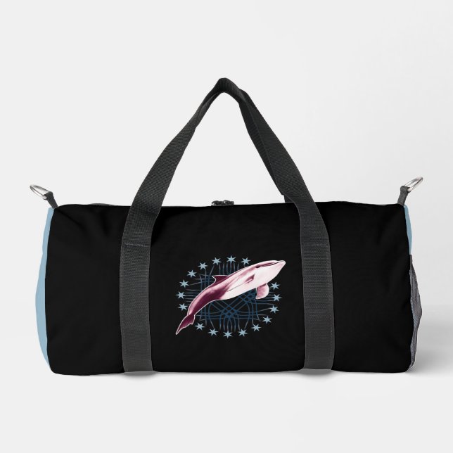 Dolphin Slick Graphic Design Duffle Bag (Front)