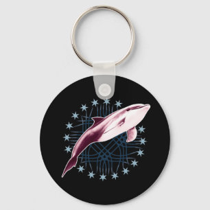 Dolphin Slick Graphic Design Key Ring