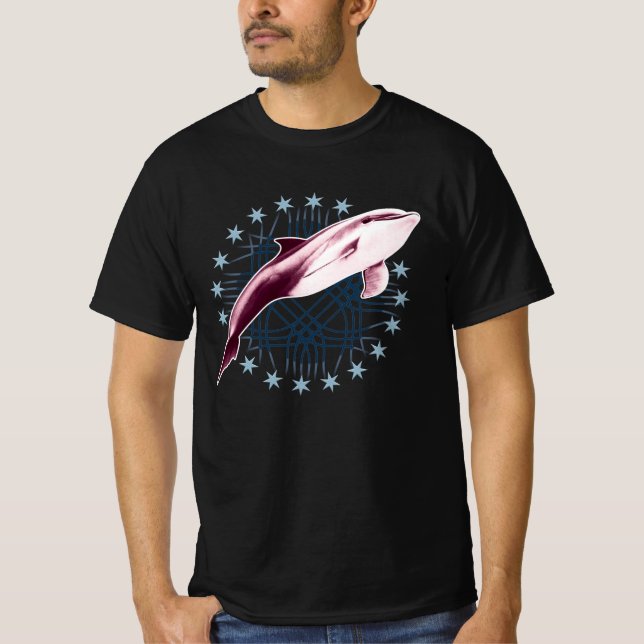 Dolphin Slick Graphic Design T-Shirt (Front)