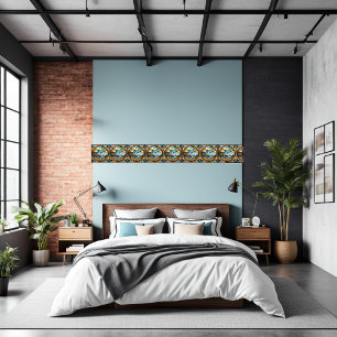 Dolphin Smaller Design  Stained Glass Look  Wallpaper