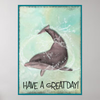 Dolphin Splashing Around Have A Great Day