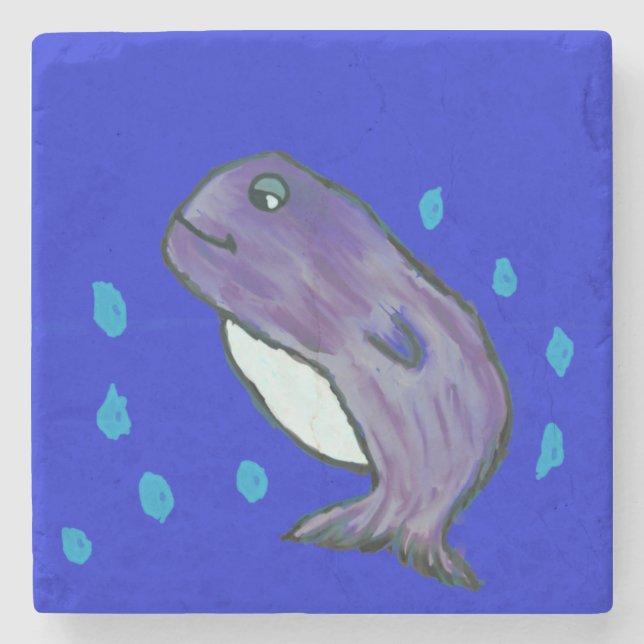 Dolphin  stone coaster (Front)