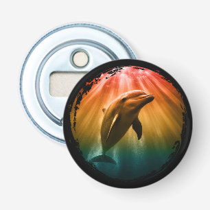 dolphin summer sea ocean sunset bottle opener